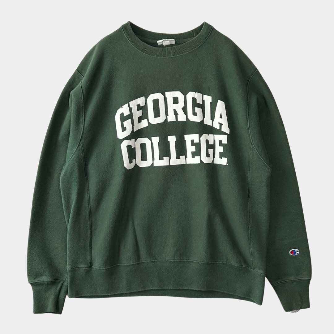 00's champion reverse weave "GEORGIA COLLEGE" チャンピオン リバースウィーブ グリーン (L)/A8089S-SO