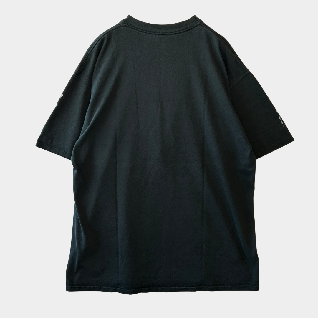 90's Jerzees SUE CHAFFEE イーグル アニマルアートTシャツ 黒(XL)/A7390T-SO