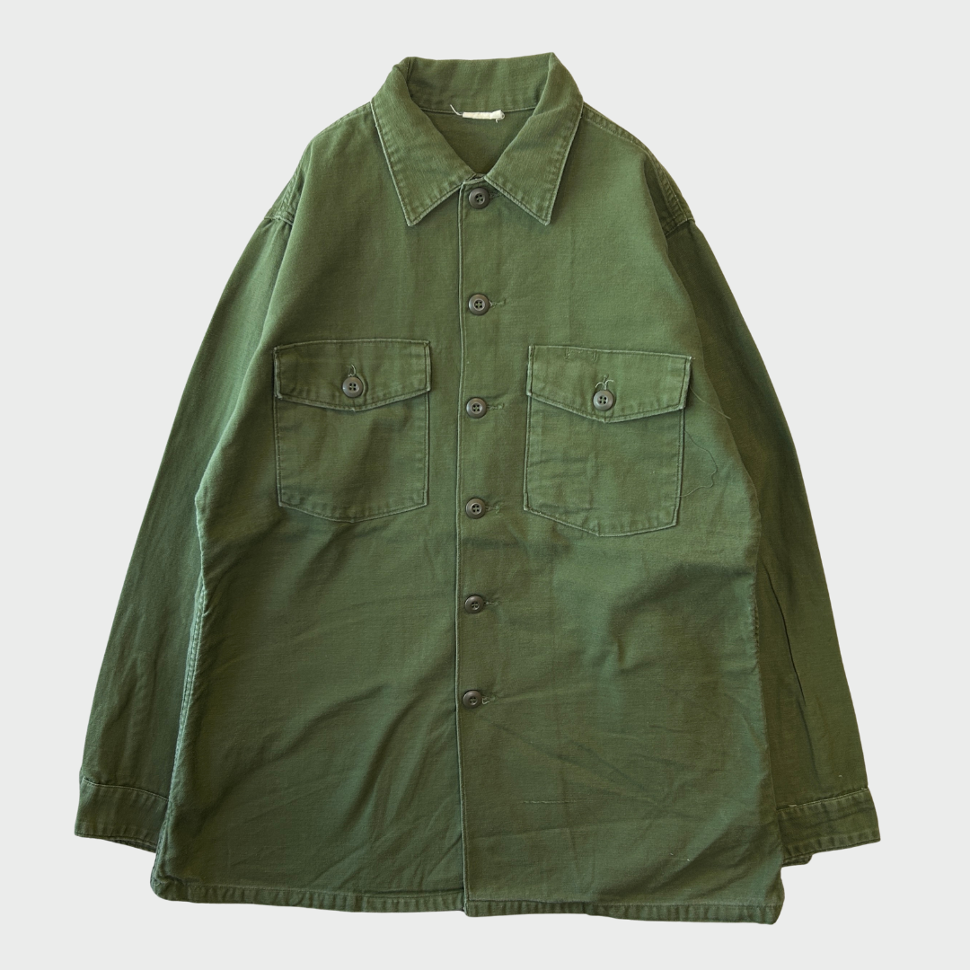 60's US ARMY ユーティリティーシャツ OG 107 ミリタリー カーキ
