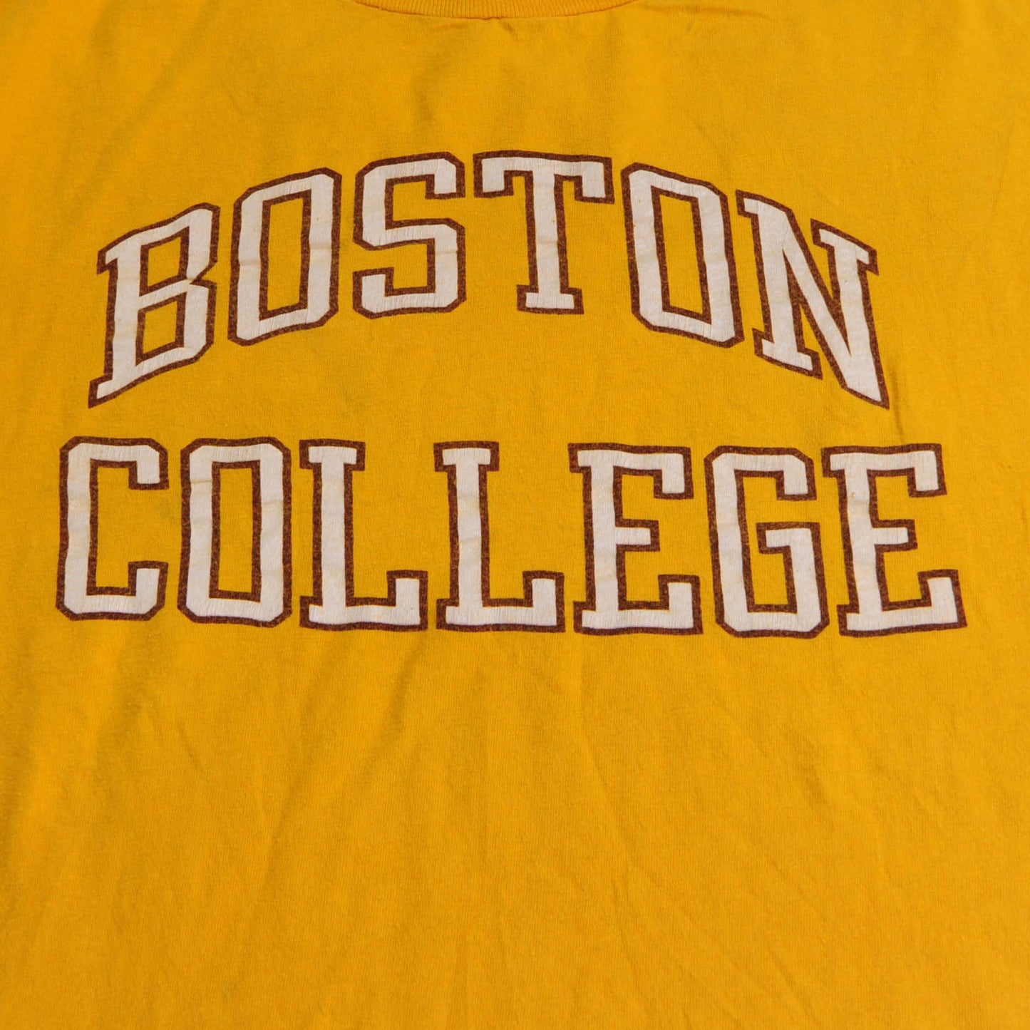 80's champion BOSTON DOLLEGE Tシャツ 黄 (XL)/A2809T-SO