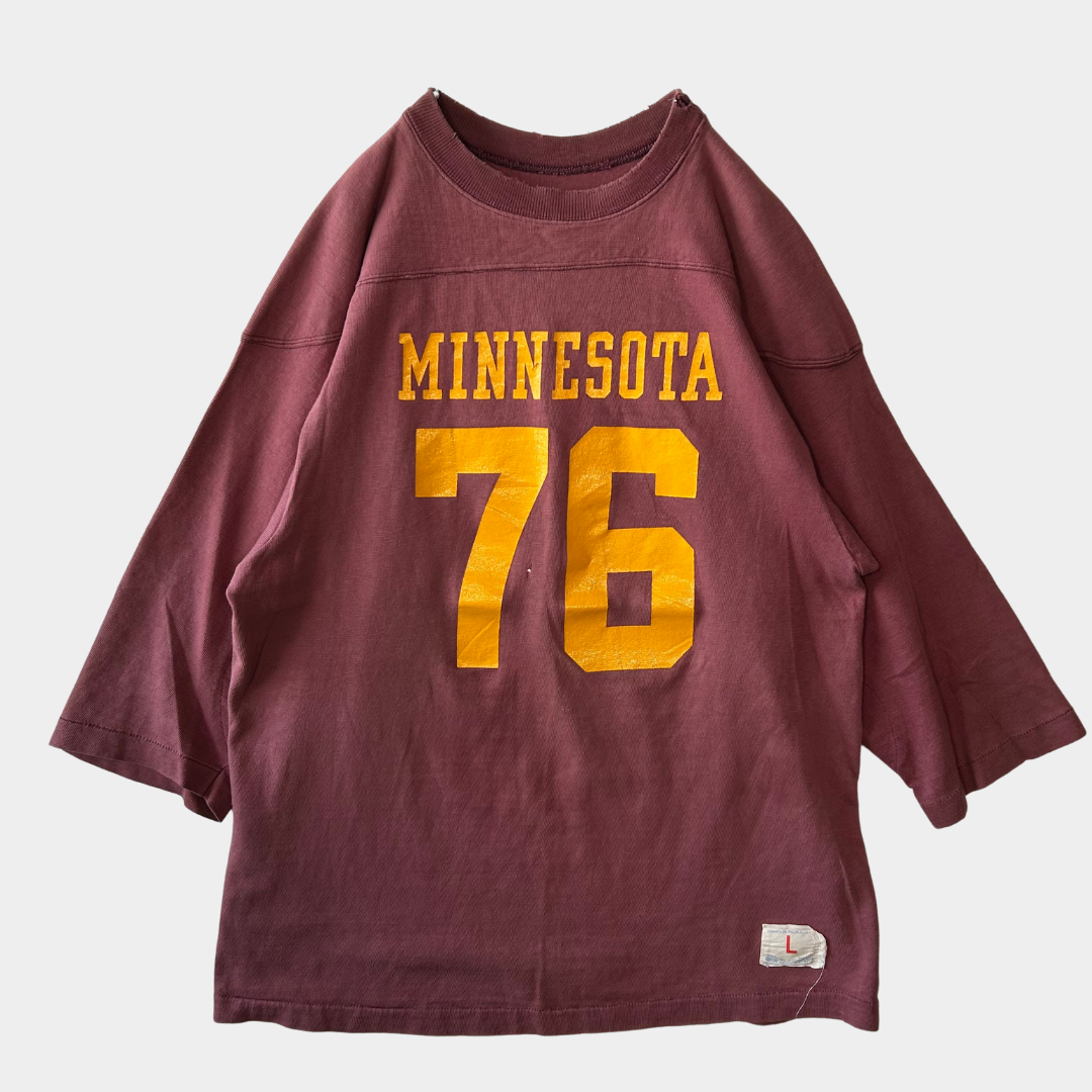 70's Champion フットボールTシャツ MINNESOTA 76(L)/A3984T-SO