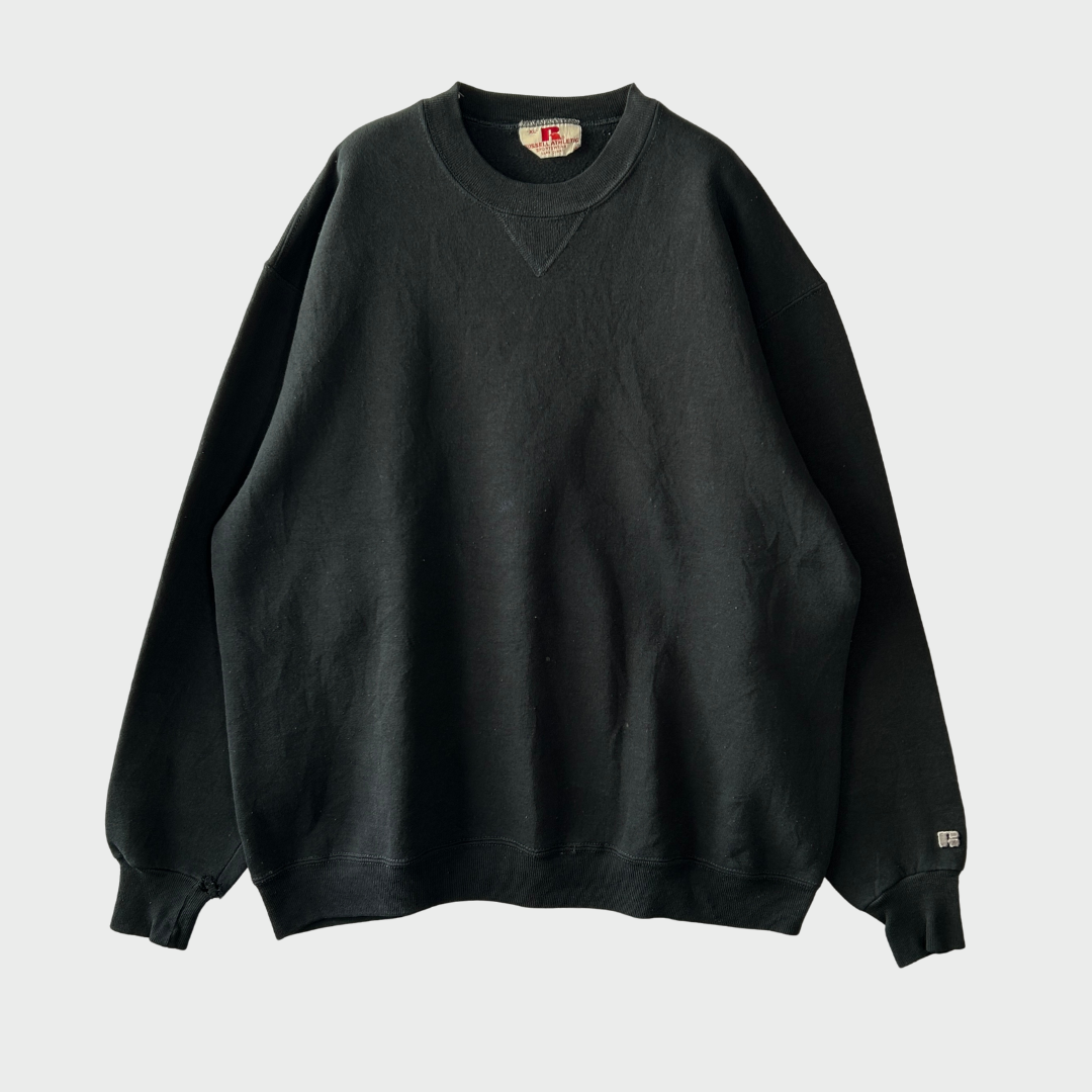 80's Russell Athletic ラッセル 無地スウェット 黒 (XL)/A7691S-SO