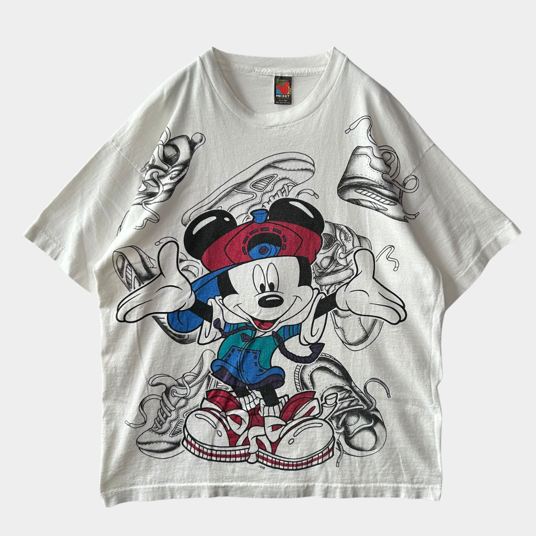 90's Mickey Unlimited ミッキー スニーカーTシャツ 白(One Size)/B1949T-SO