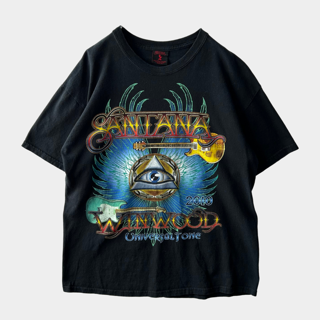00's SANTANA サンタナ ”WINWOOD"ツアーコンサートTシャツ 黒(L)/B2458T-SO