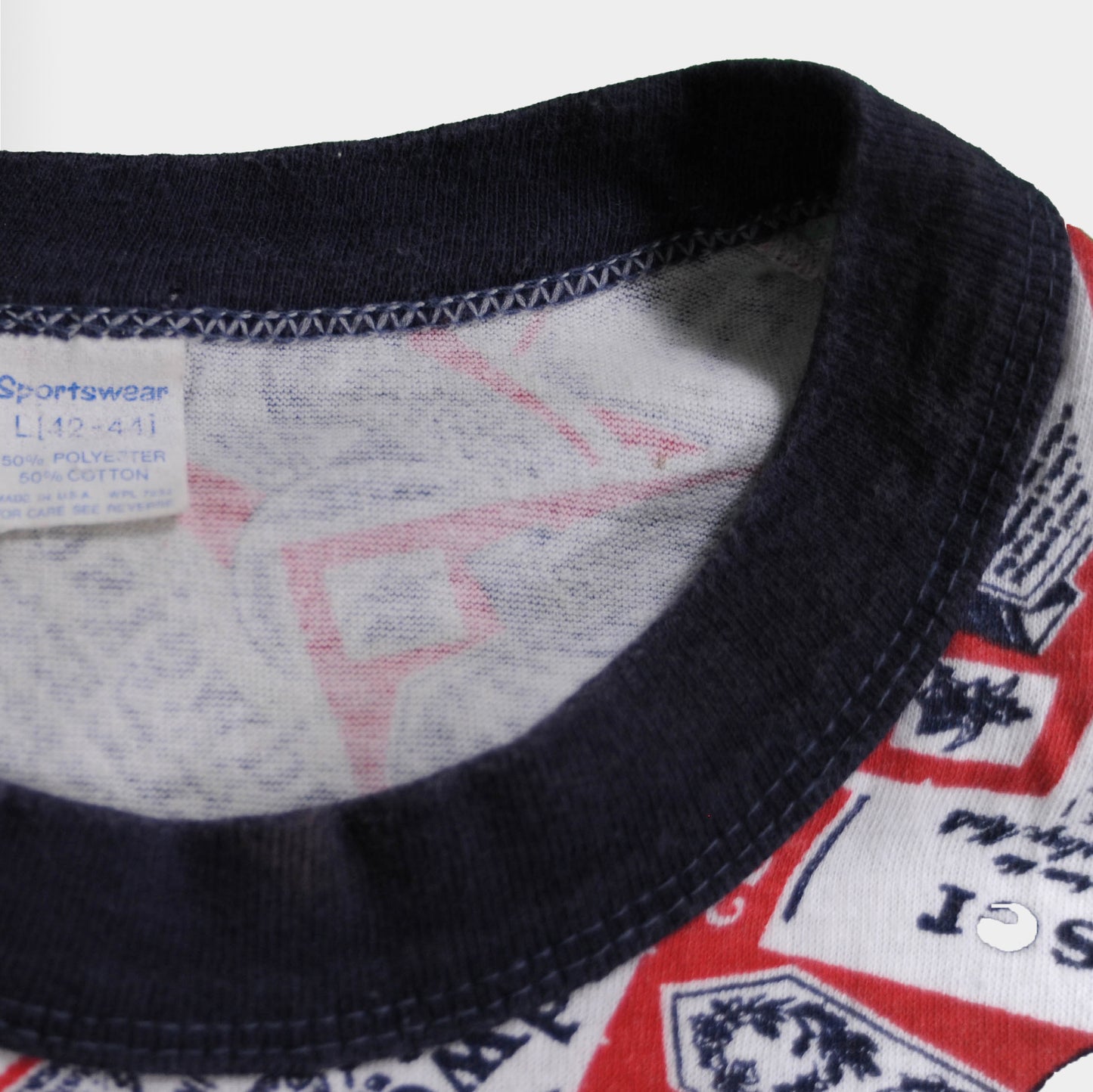 80's Budweiser 総柄リンガーT (L)/A4051T-S