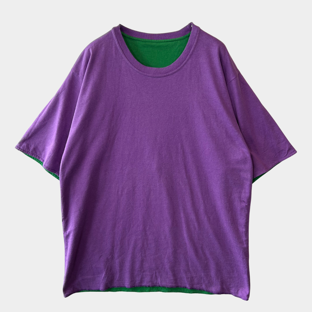 90's Russell ラッセル ダブルフェイスTシャツ (L)/A7110T-SO