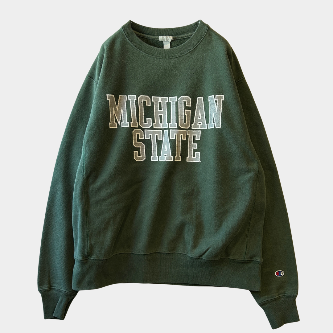 00's Champion Reverse Weave リバースウィーブ MICHIGAN STATE カレッジスウェット (L)/A8136R-SO