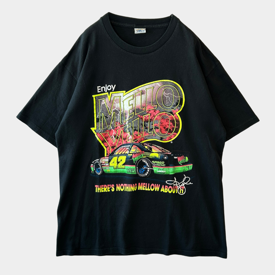 90's Nascar"Mello Yello"プリントTシャツ コカコーラ CAL CRU 黒(XL)A7322T-SO