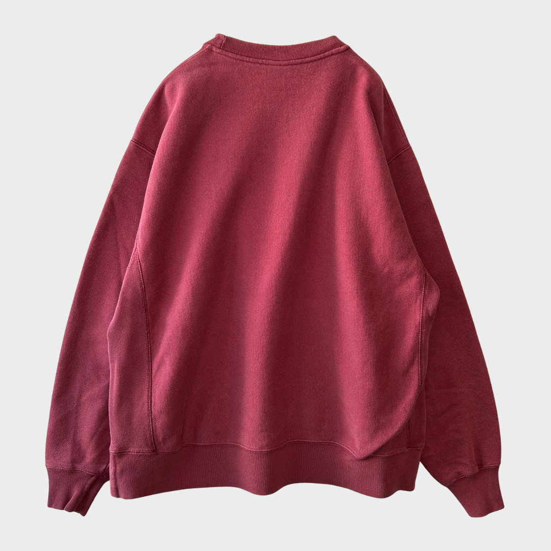 00's Champion Reverse Weave リバースウィーブ 無地スウェット フェード ワインレッド(XL)/B1593R-SO