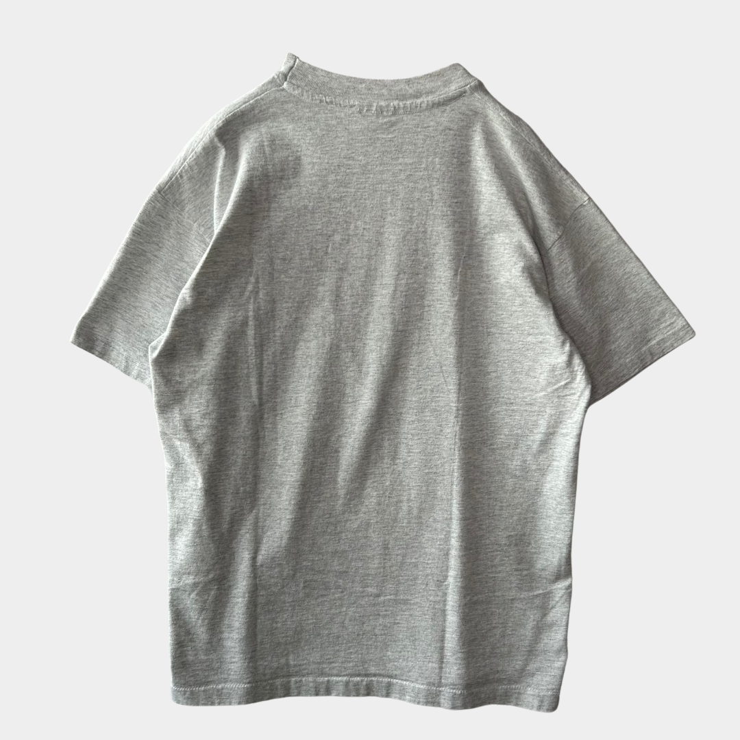 90's COLLEGE WARE ワイリー・コヨーテ キャラクターTシャツ ルーニーテューンズ グレー(L)/B2055T-SO