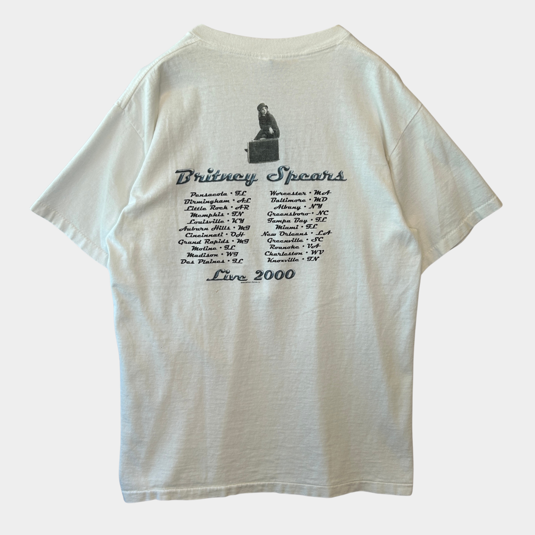 00's Britney Spears ブリトニー・スピアーズ ツアーTシャツ Allsport シングルステッチ 白(M)A6495T-SO