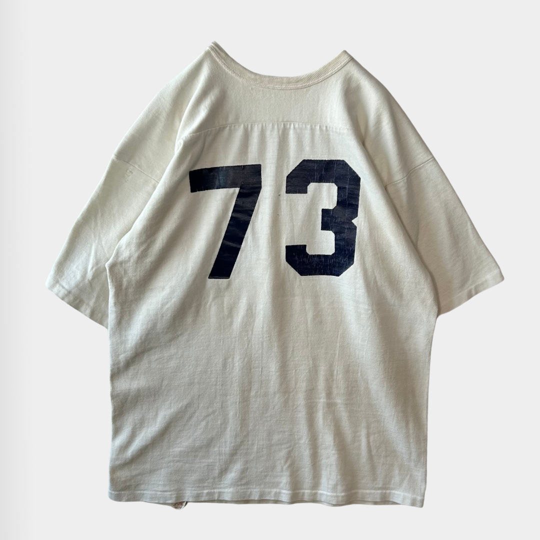 70's RUSSEL フットボールT DELTA FOOTBALL 白 (XL)/A3428T-TO