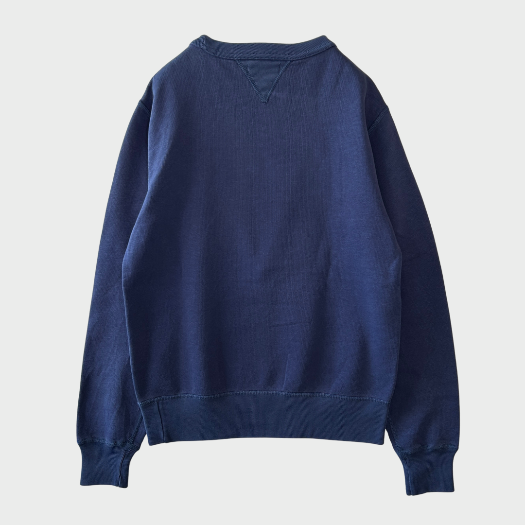 00's Ralph Lauren ラルフローレン "POLOワッペン" 両Vスウェット 紺 (S)B0401S-SO