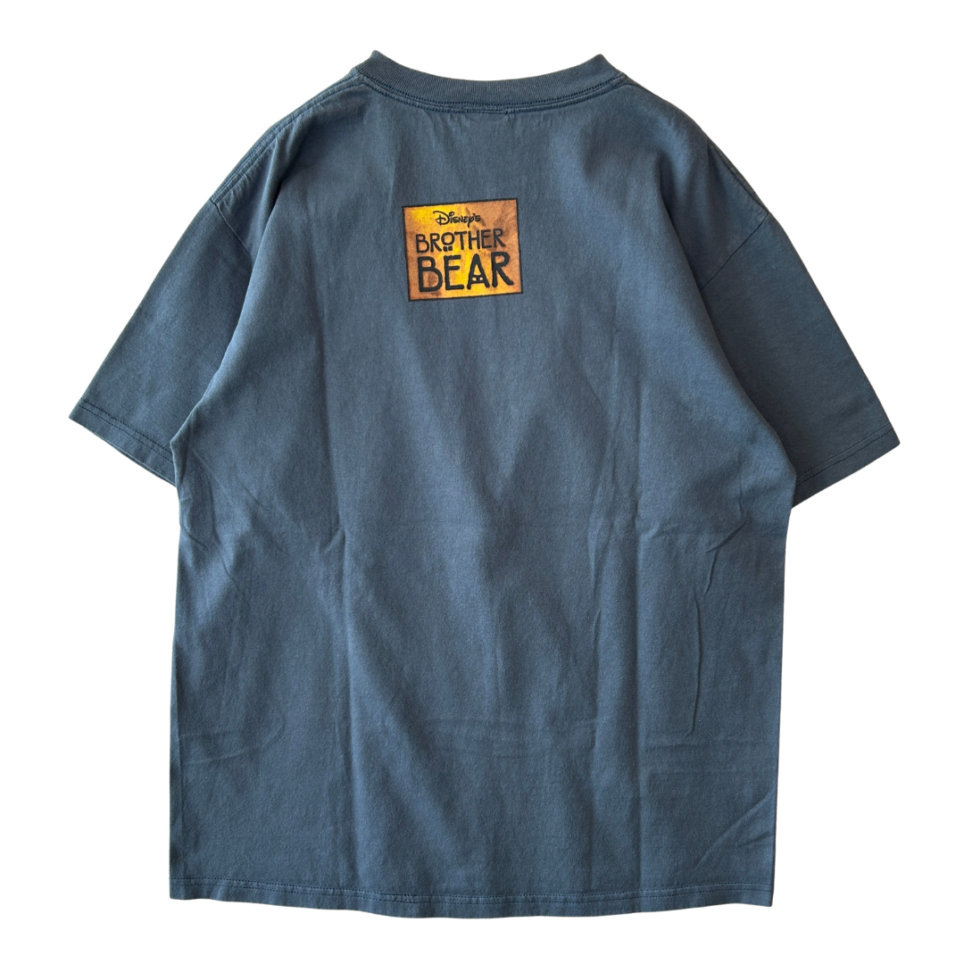 00's DISNEY Brother Bear THE MOOSE ARE LOOSE!プリントTシャツ ネイビー M/B2694T-SO