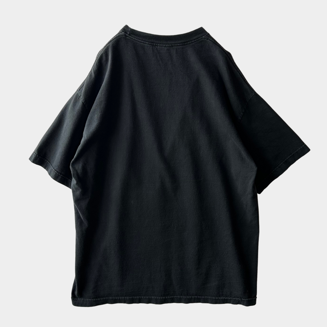 90's "PLAYING FOR TIPS" by Margaret Slade Kelley アートTシャツ JAZZ 黒/B2284T-SO