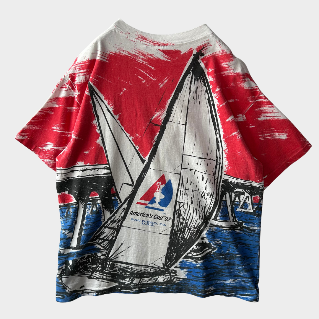 90's America's Cup'92 オールオーバープリントTシャツ (XL)/B1950T-SO