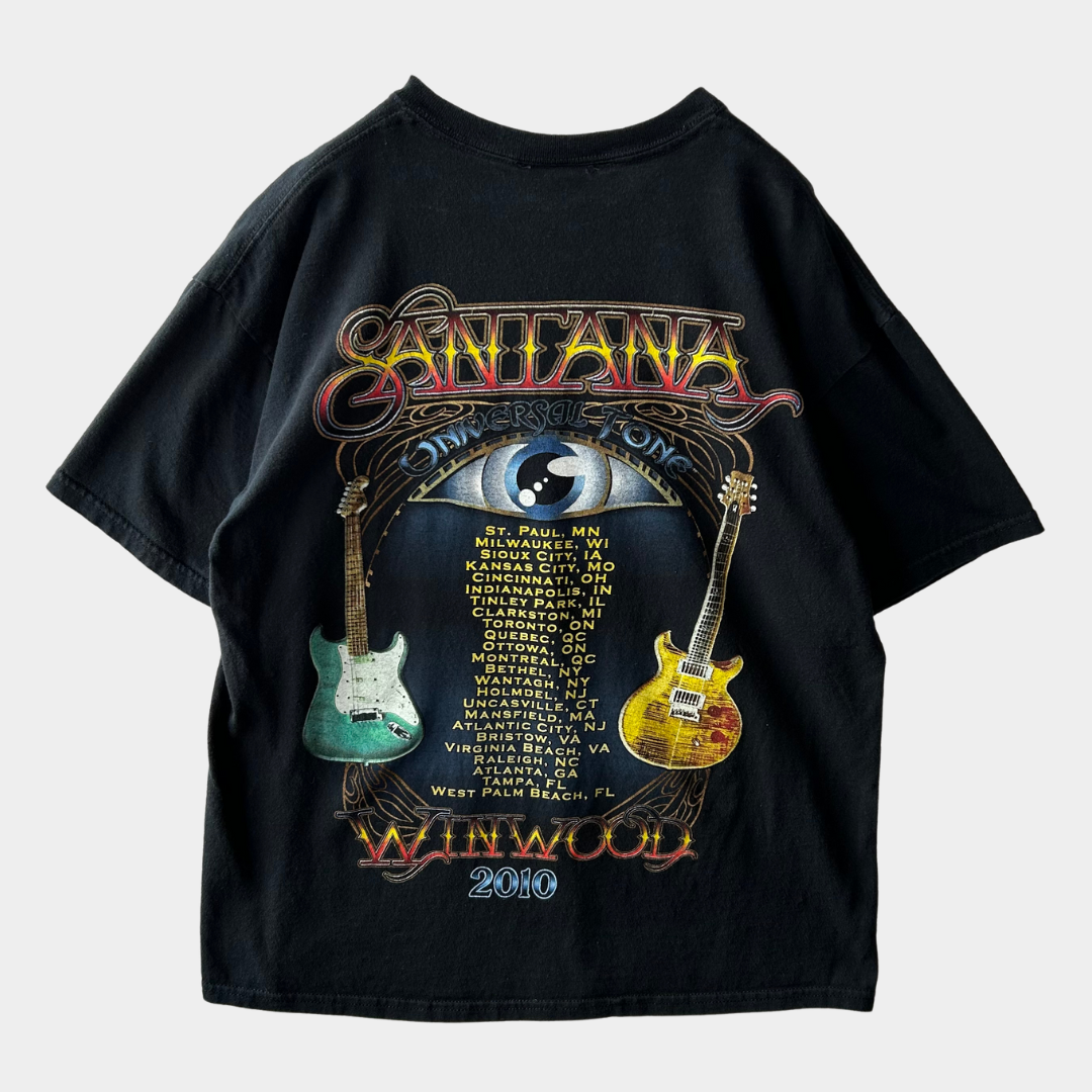 00's SANTANA サンタナ ”WINWOOD"ツアーコンサートTシャツ 黒(L)/B2458T-SO