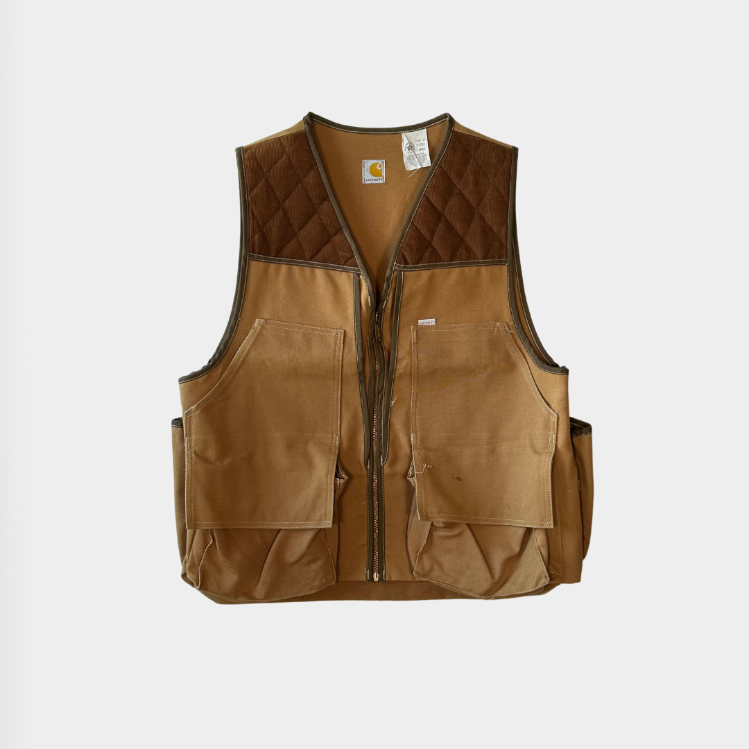 80's Carhartt カーハート ダックハンティングベスト VU256 ブラウン(L 80's Carhartt カーハート ダックハンティングベスト VU256 ブラウン(L