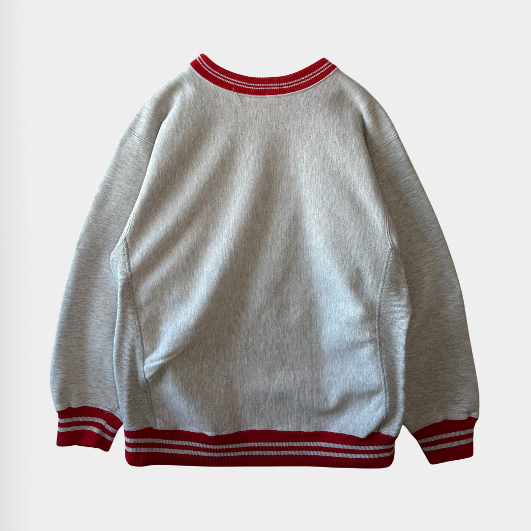 80's Champion Reverse Weave リバースウィーブ リブライン ILLINOIS STATE グレー(L)/A5453R-SO