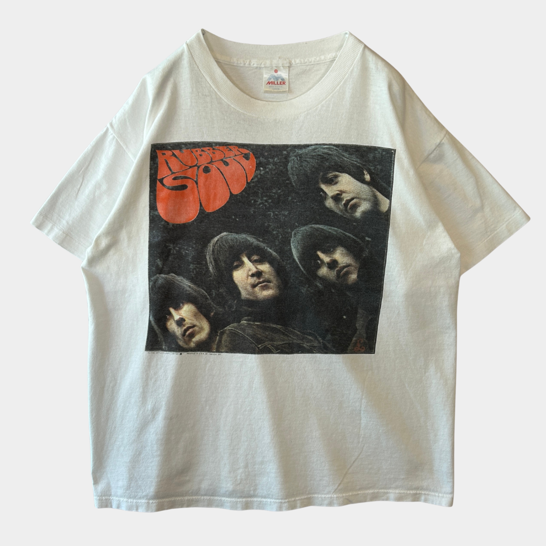 90's The Beatles ビートルズ RUBBER SOUL Tシャツ 白(L)A7612T-SO