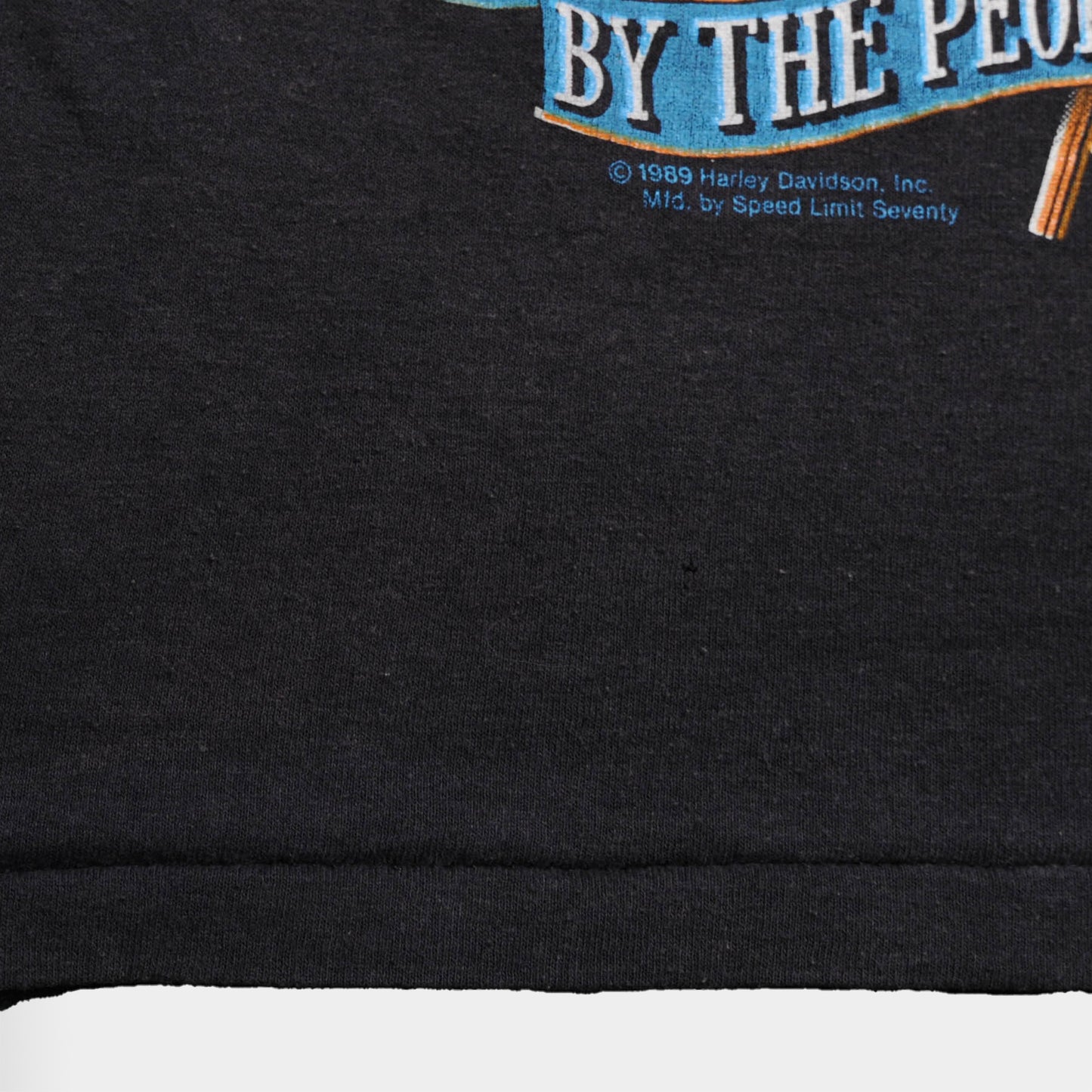 80's HarleyDavidson Born IN THE U.S.A Tシャツ 黒(L)/A4045T-S