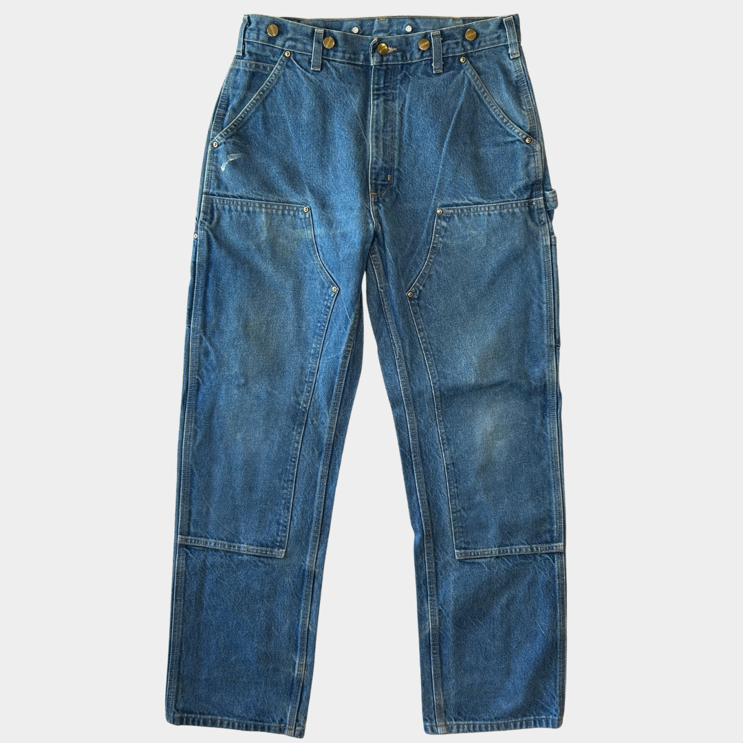 00's Carhartt カーハート デニム ダブルニーパンツ サスペンダーボタン B07 DNM(33×32)/B2759P-SO