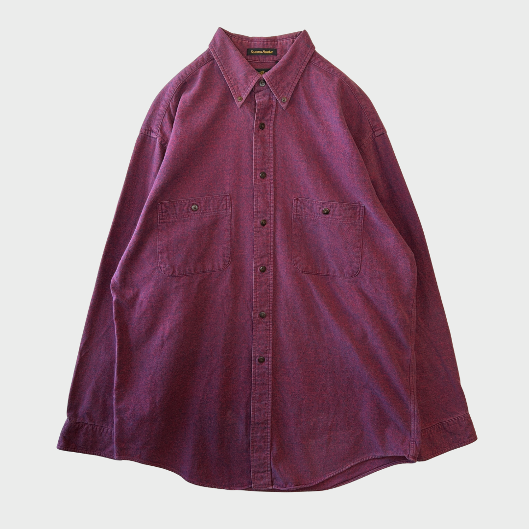 90's Eddie Bauer Sonoma Heather ネルシャツ ボルドー L /A8401SH-SO