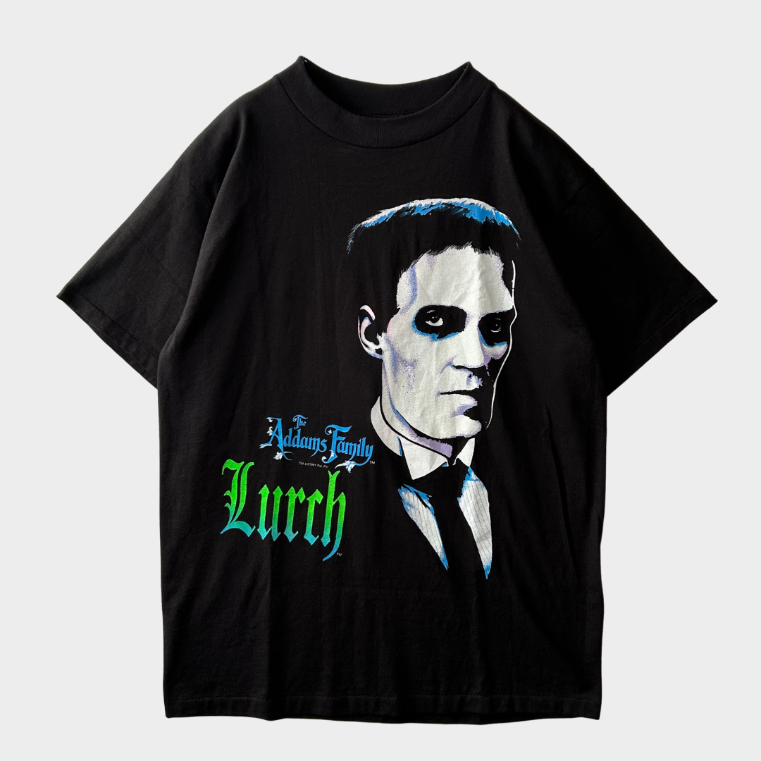 90's The Addams Family "Lurch" Tシャツ ブラック(L)/A6687T-SO