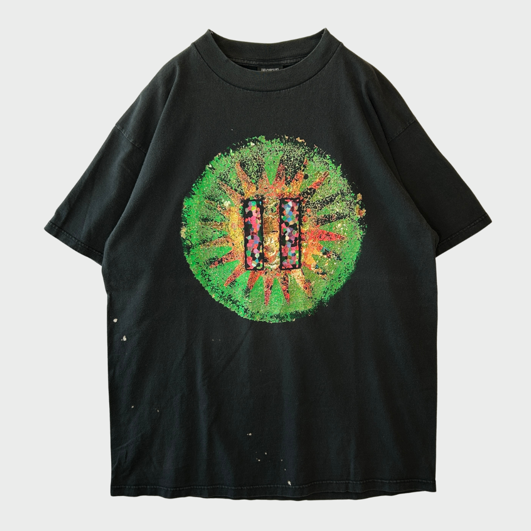 00's giant ELEVEN THUNK アートプリント バンドTシャツ 黒 XL /A7333T-SO
