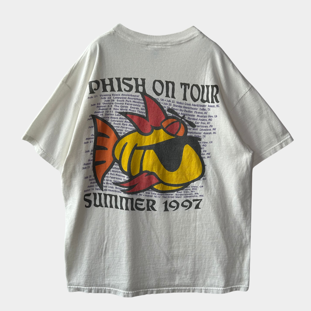 90's PHISH フィッシュ 1997'Summer Tour Tシャツ 白(XL)/A6522T-SO