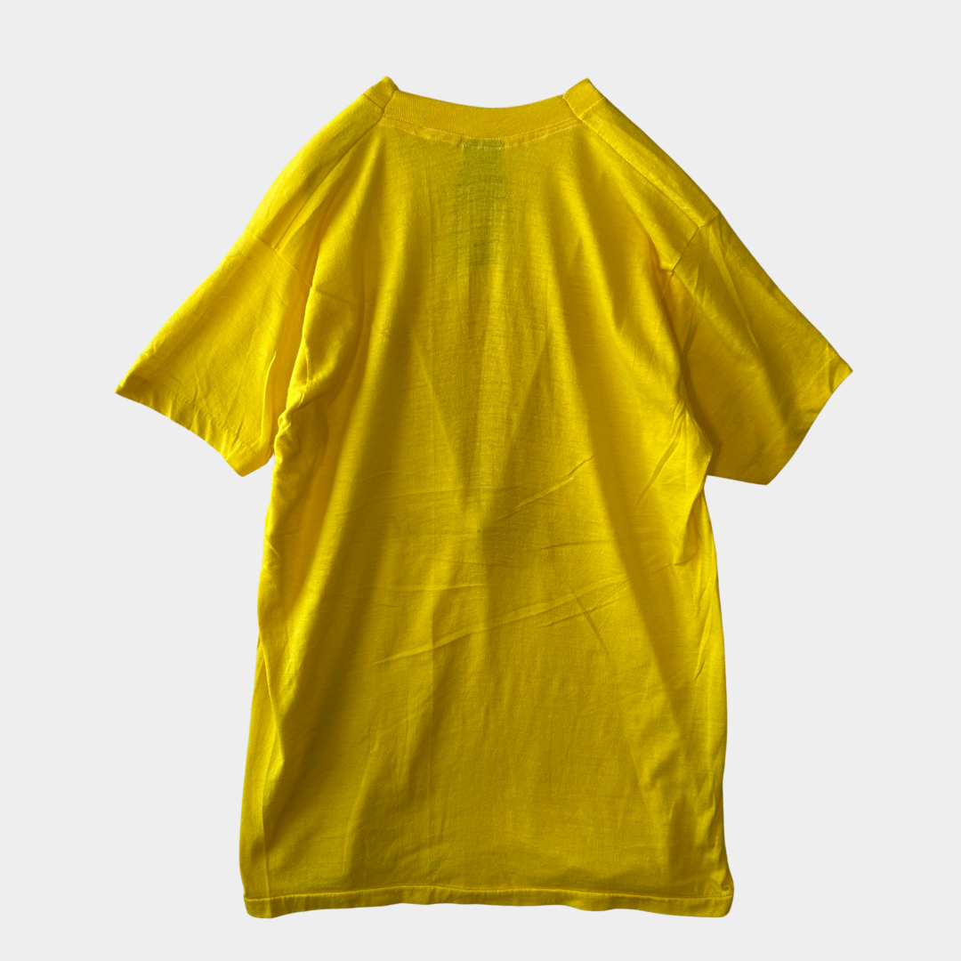 80's BUBBA Dink 染み込みプリントTシャツ 黄色(XL)/A2964T-S0