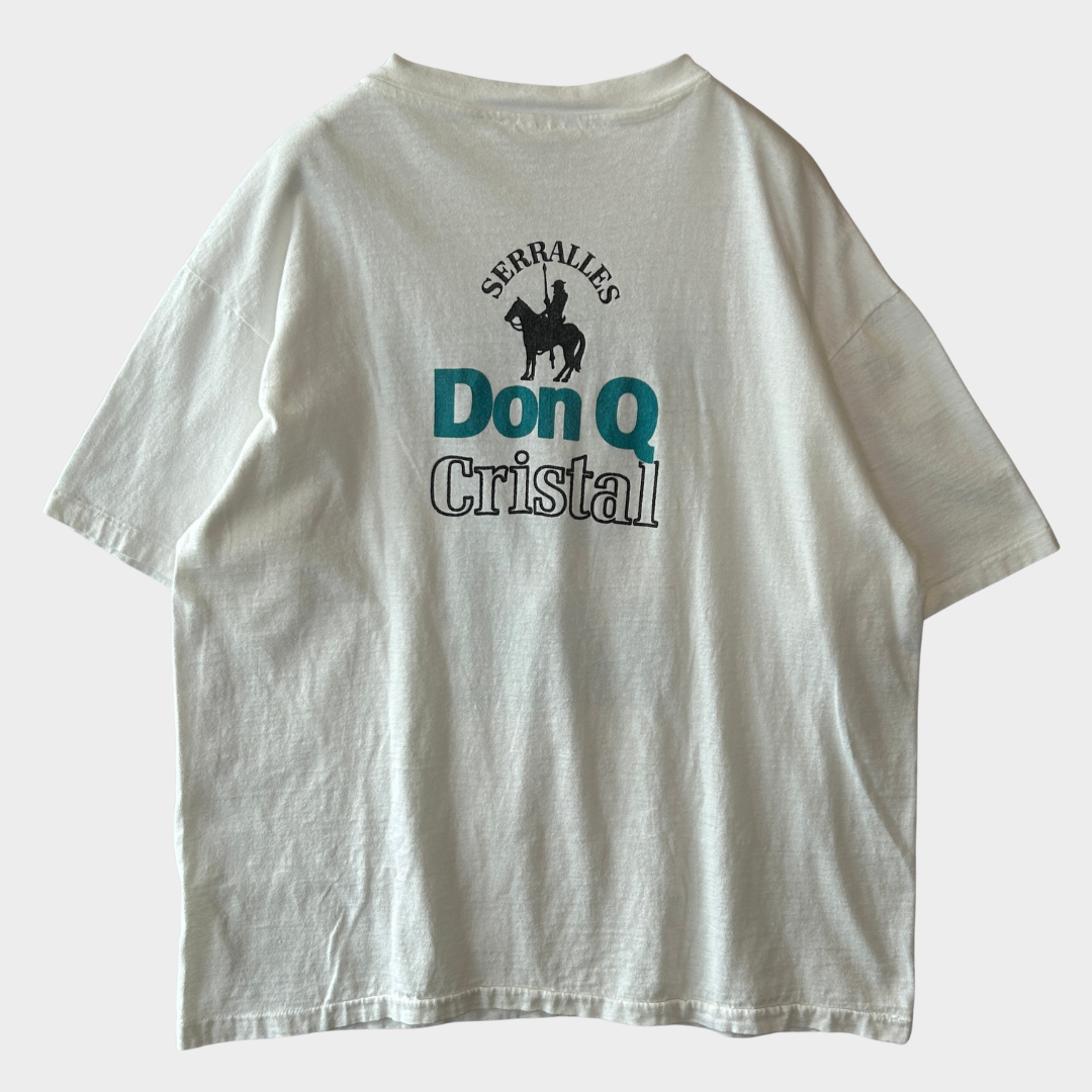 90's Hanes Don Q "クリスタル" アルコールTシャツ 白 (XL)/B2112T-SO