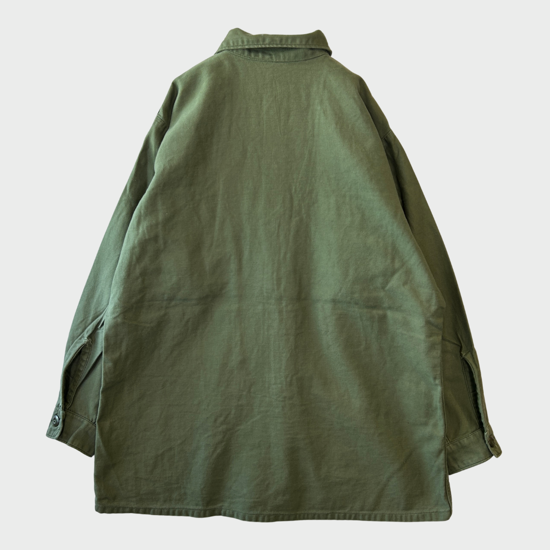 70's US ARMY ユーティリティーシャツ OG 107 ミリタリー カーキ (L)/A7732SH-SO