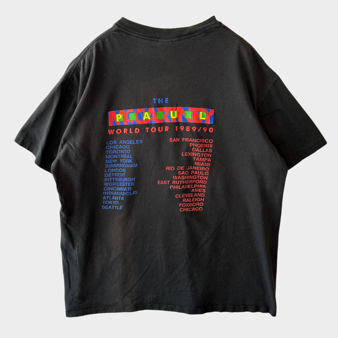 90's THE PAUL McCARTNEY WORLD TOUR 1989/90 ポールマッカートニー Tシャツ ブラック(XL)/A7259T-SO