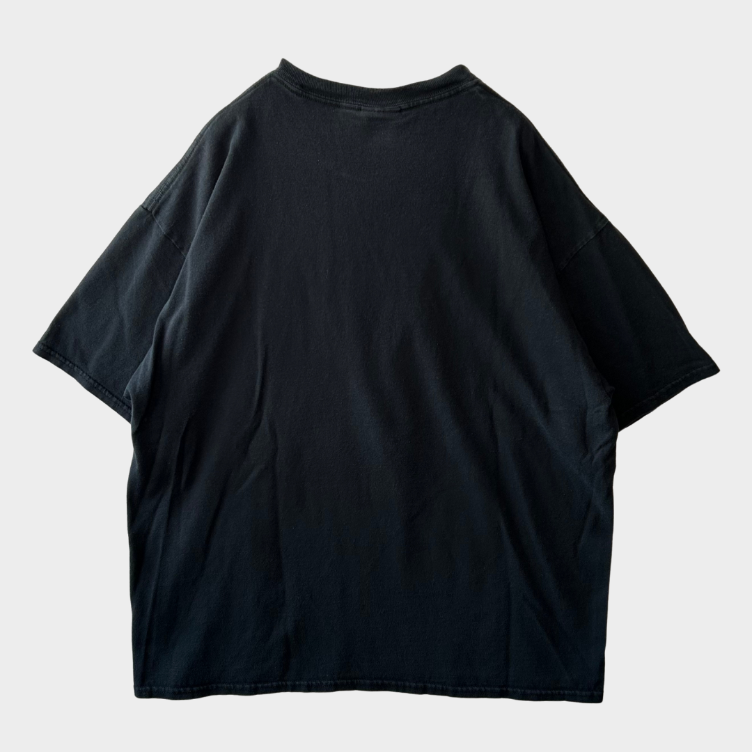 00's JACK DANIEL'S ロゴTファイヤーパターン 企業T 黒 (XL)/A6416T-SO