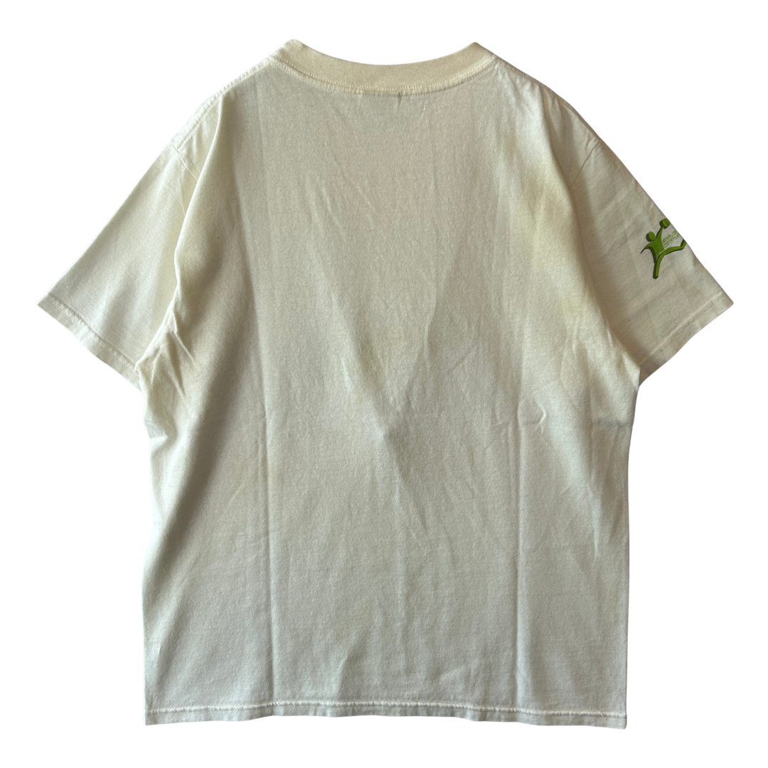 90's YAZBEC Microsoft MDCD プリントTシャツ ベージュ M/B2751T-SO
