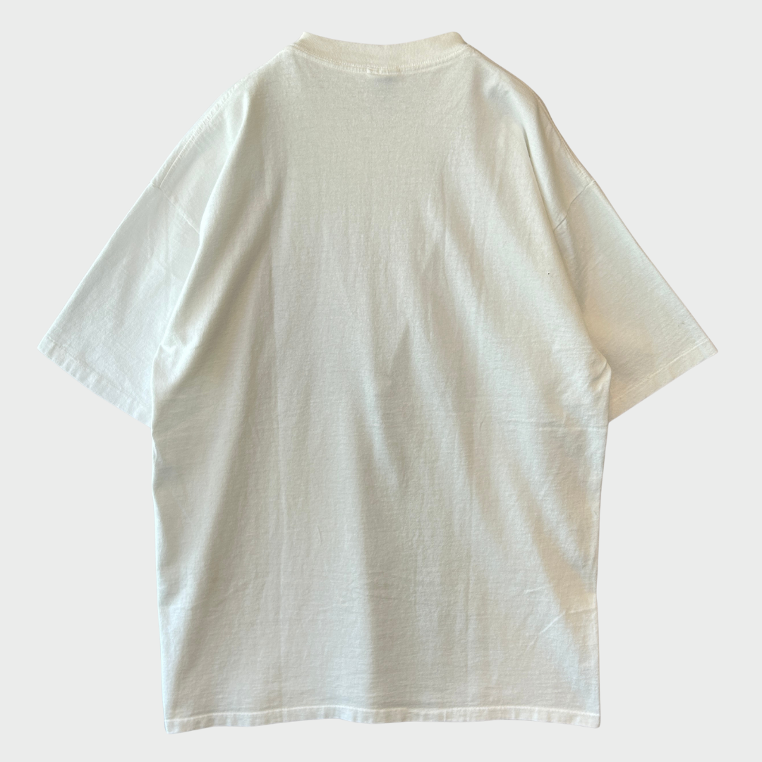 80's CAL CRU Read my lips I just farted ジョーク Tシャツ 白 (XL)/B2712T-SO
