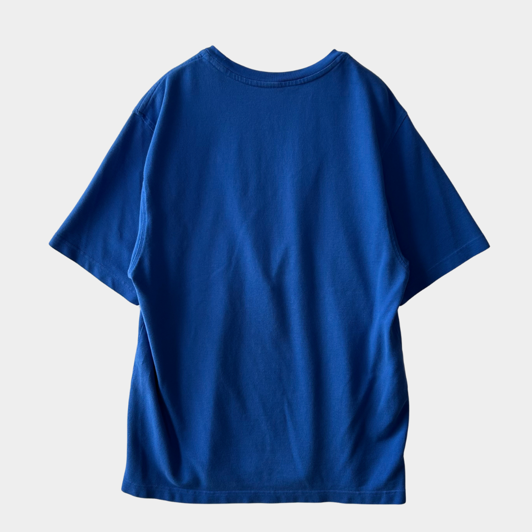 00's Apple アップルロゴ刺繍 企業Tシャツ 鹿の子 青(L)/B2453T-SO