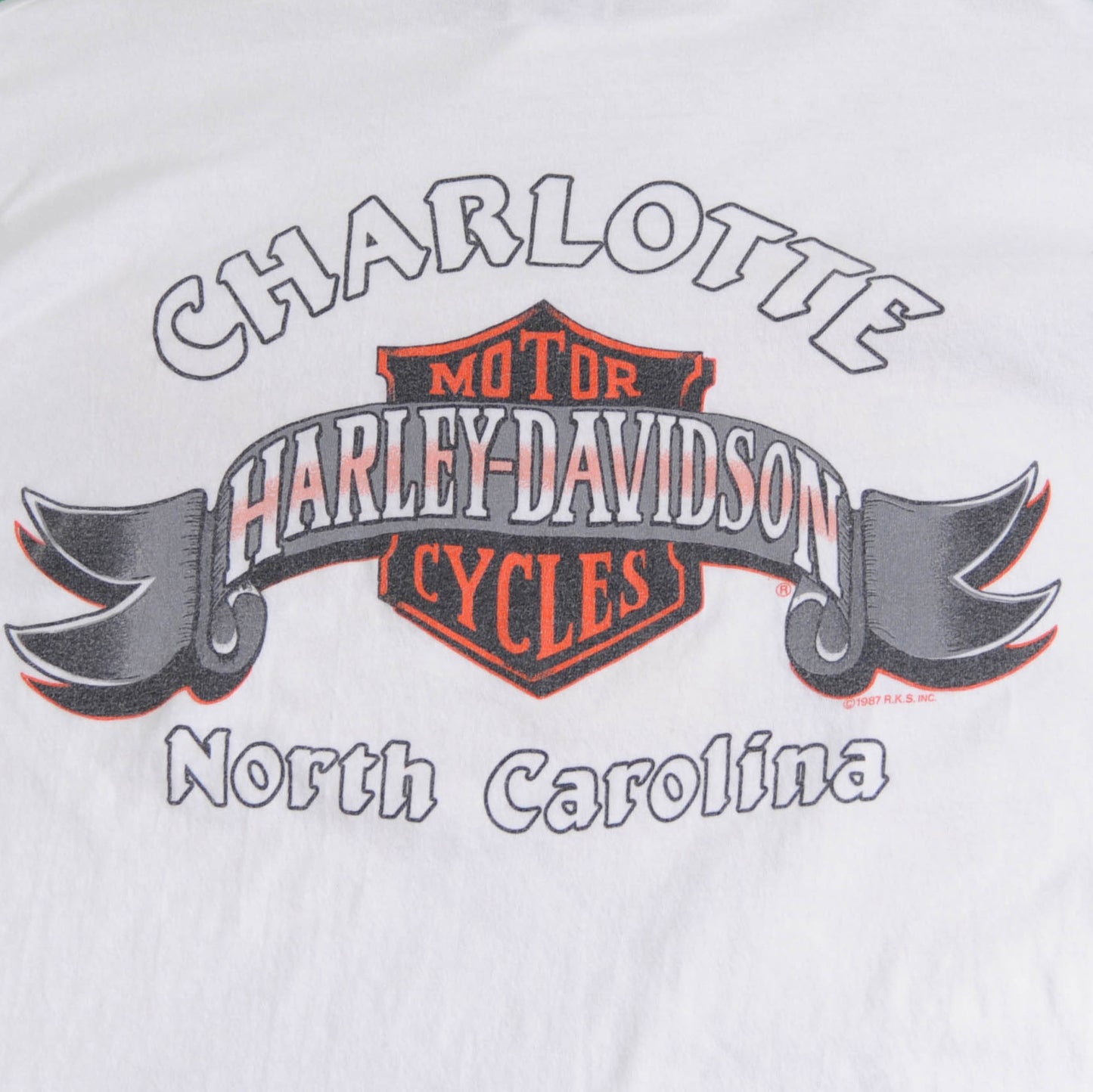 90's HARLEY DAVIDSON ファイヤーイーグル ロングスリーブ プリントTシャツ 白(LG)/A2662T-SO