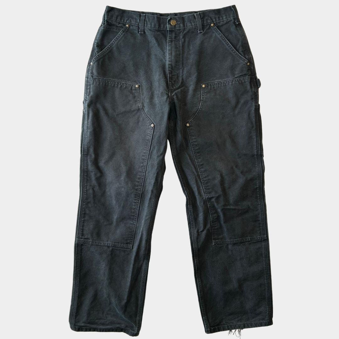 Carhartt B136 BLK ダブルニー ブラック W32 L32 Carhartt カーハート B136-BLK ダブルニーワークパンツ Loose Fit