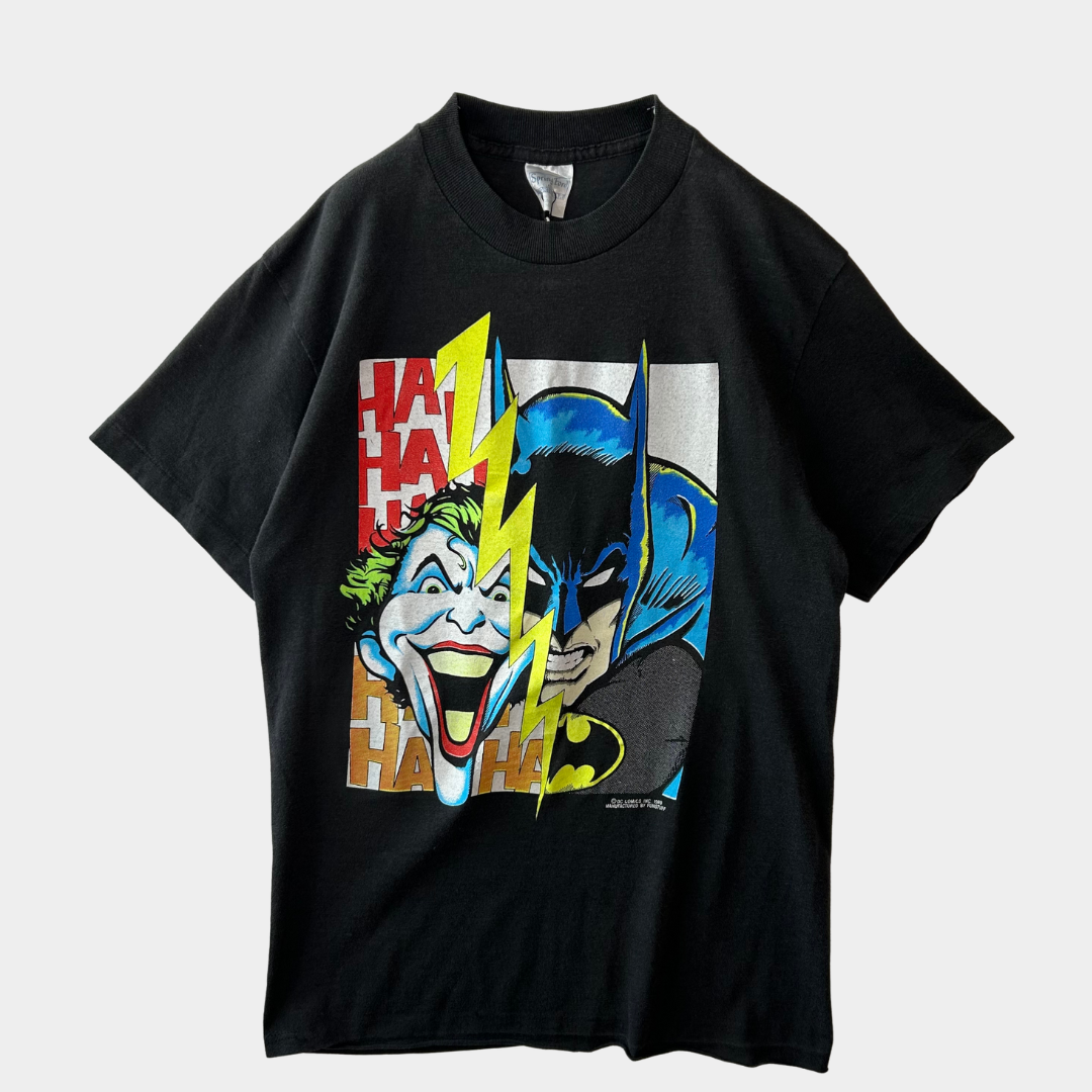 80's BATMAN&JOKER バットマン アメコミ プリントTシャツ 黒(S)/A6941T-SO