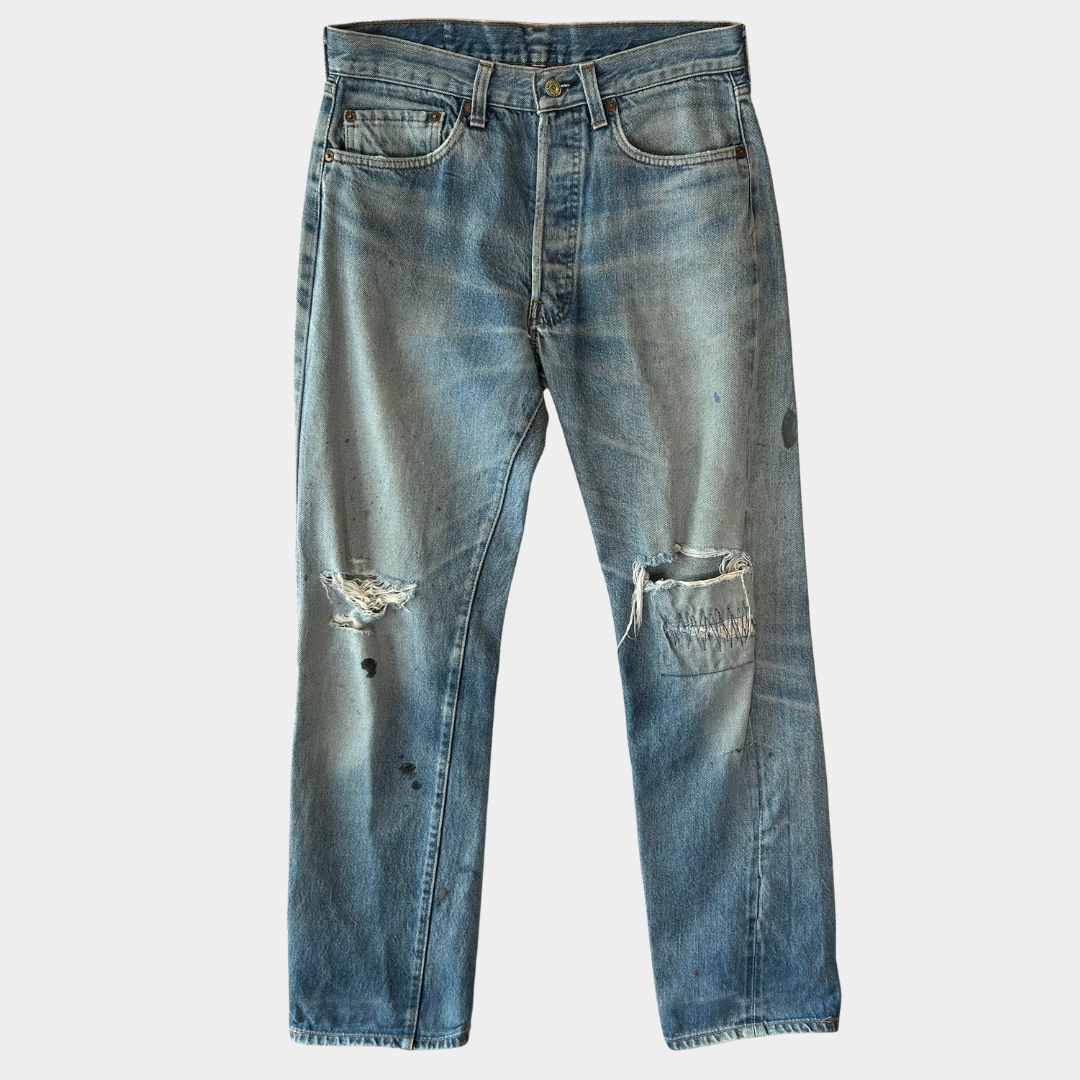 80's Levis 501 赤耳 デニムパンツ ダメージ(32×36)/A1511P-SO