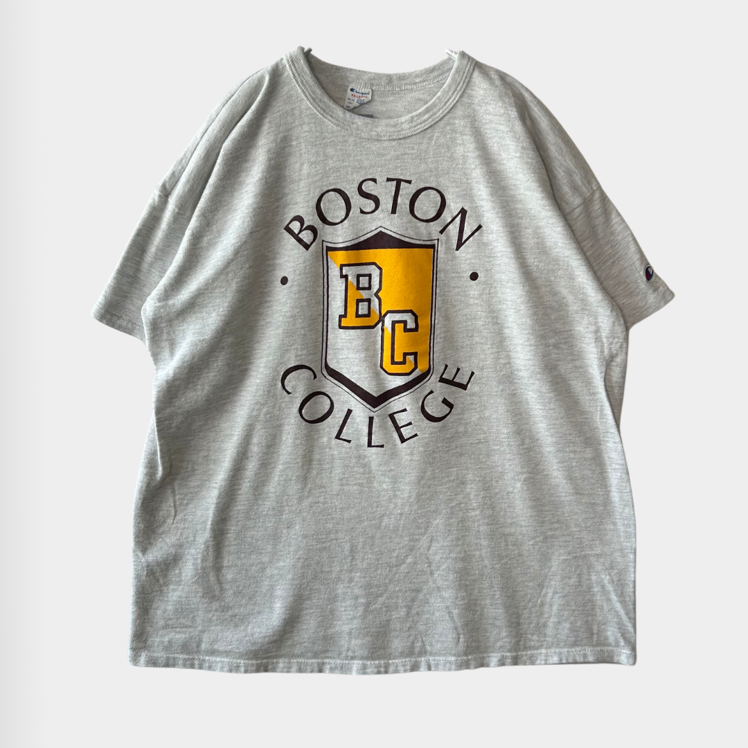 80's Champion BOSTON COLLEGE カレッジTシャツ グレー (XXL)/A4506-SO
