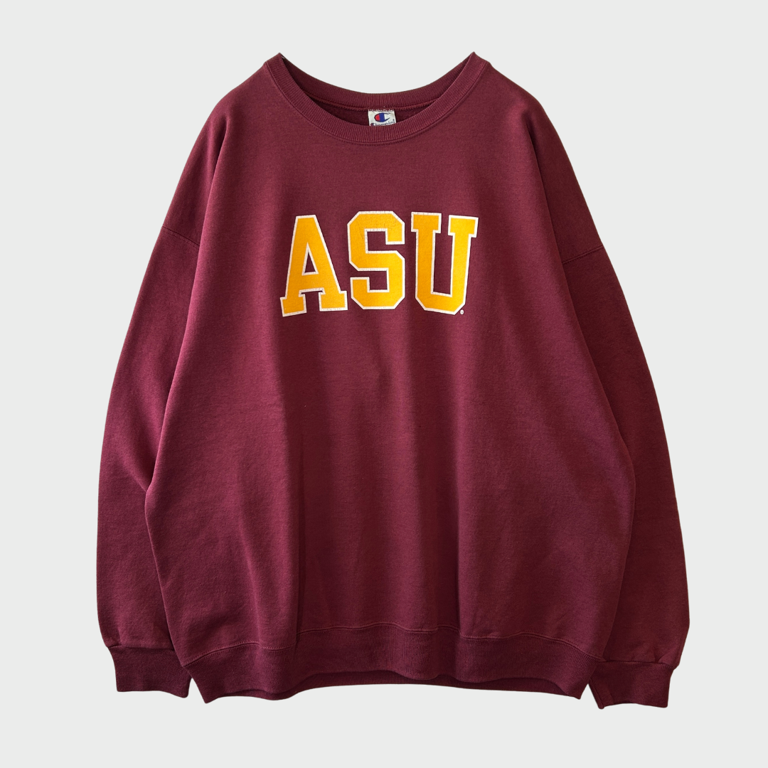 00's Champion "ASU" アリゾナ カレッジスウェット ワインレッド (XL)/A0131S-SO