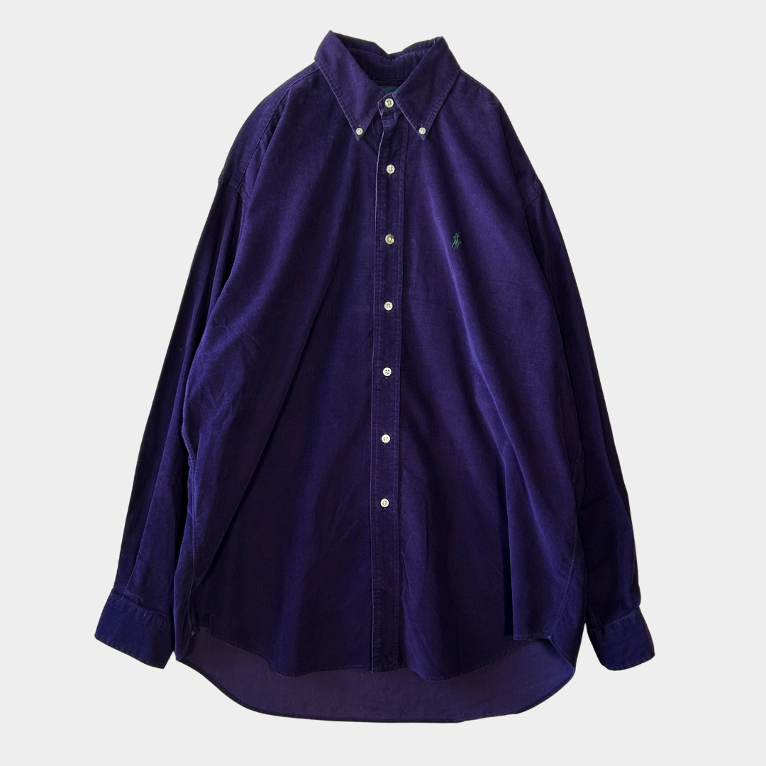 00's Ralph Lauren ラルフローレン コーデュロイシャツ Blake 紫 (L