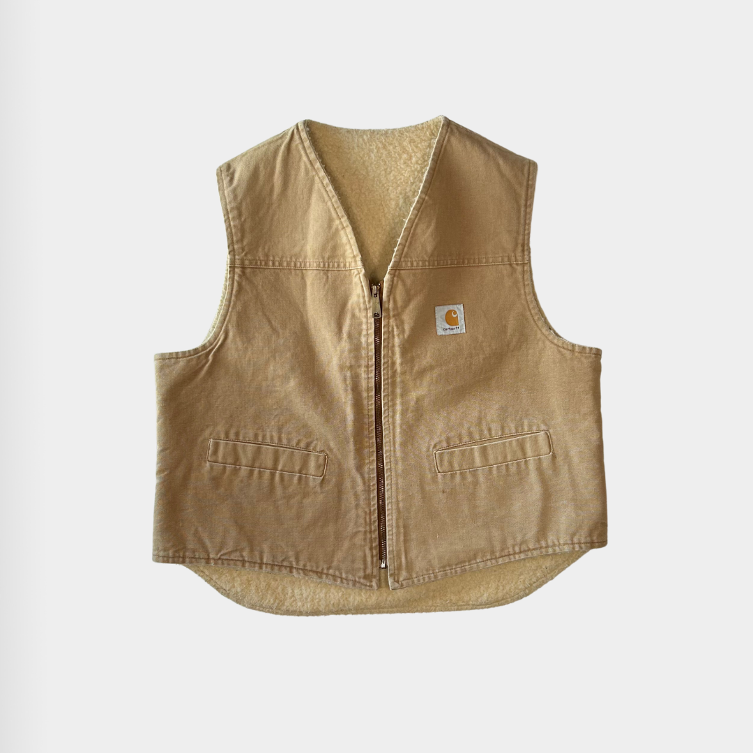 90's Carhartt カーハート ダックボアベスト ベージュ (XL)/B0991V-SO 90's Carhartt カーハート ダックボアベスト ベージュ (XL)/B0991V-SO