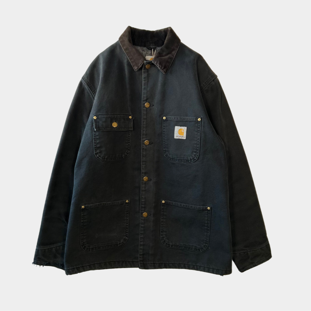 00's Carhartt カーハート チョアコート カバーオール 黒(M)/A6107O-SO 00's Carhartt カーハート チョアコート カバーオール 黒(M)/A6107O-SO