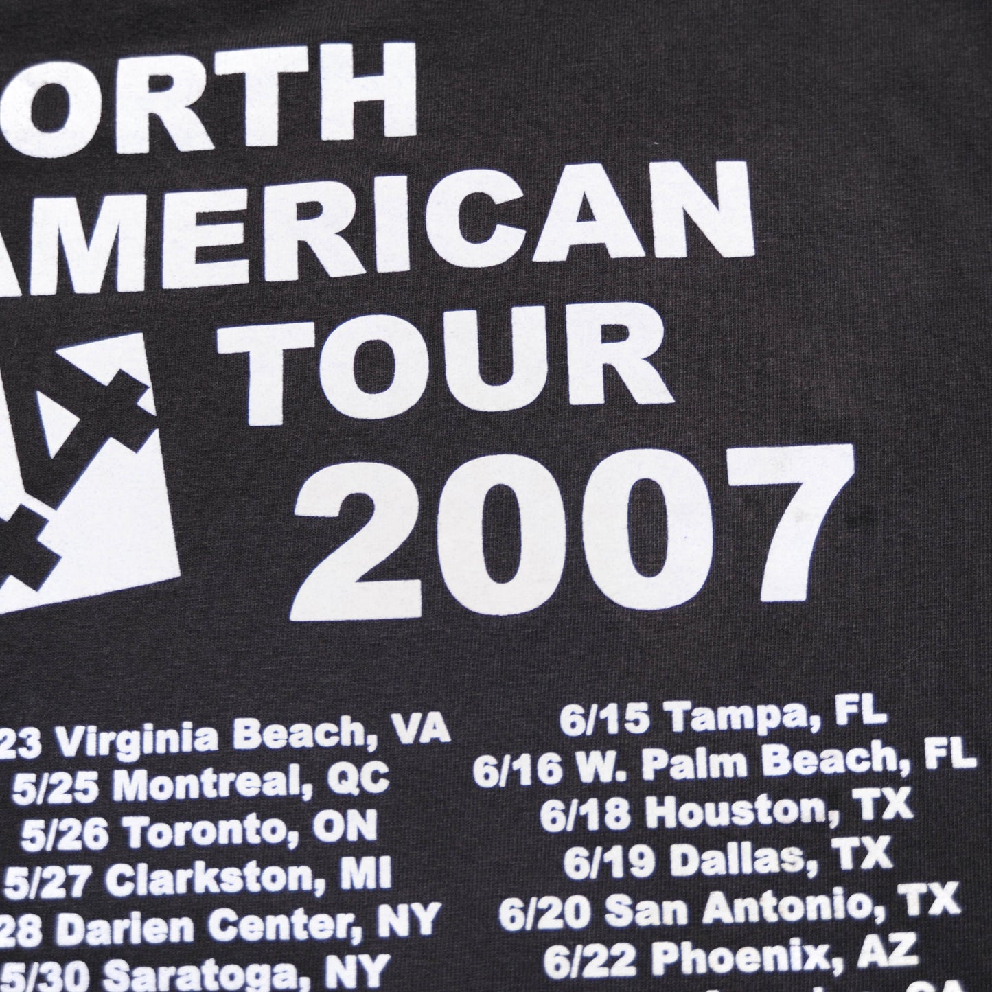 +44 2007Tour Tシャツ 黒(XL)/A3586T-S