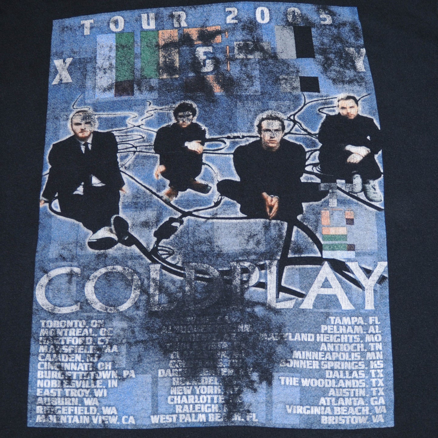 COLD PLAY 2005tour Tシャツ 黒(L)/A3588T-S