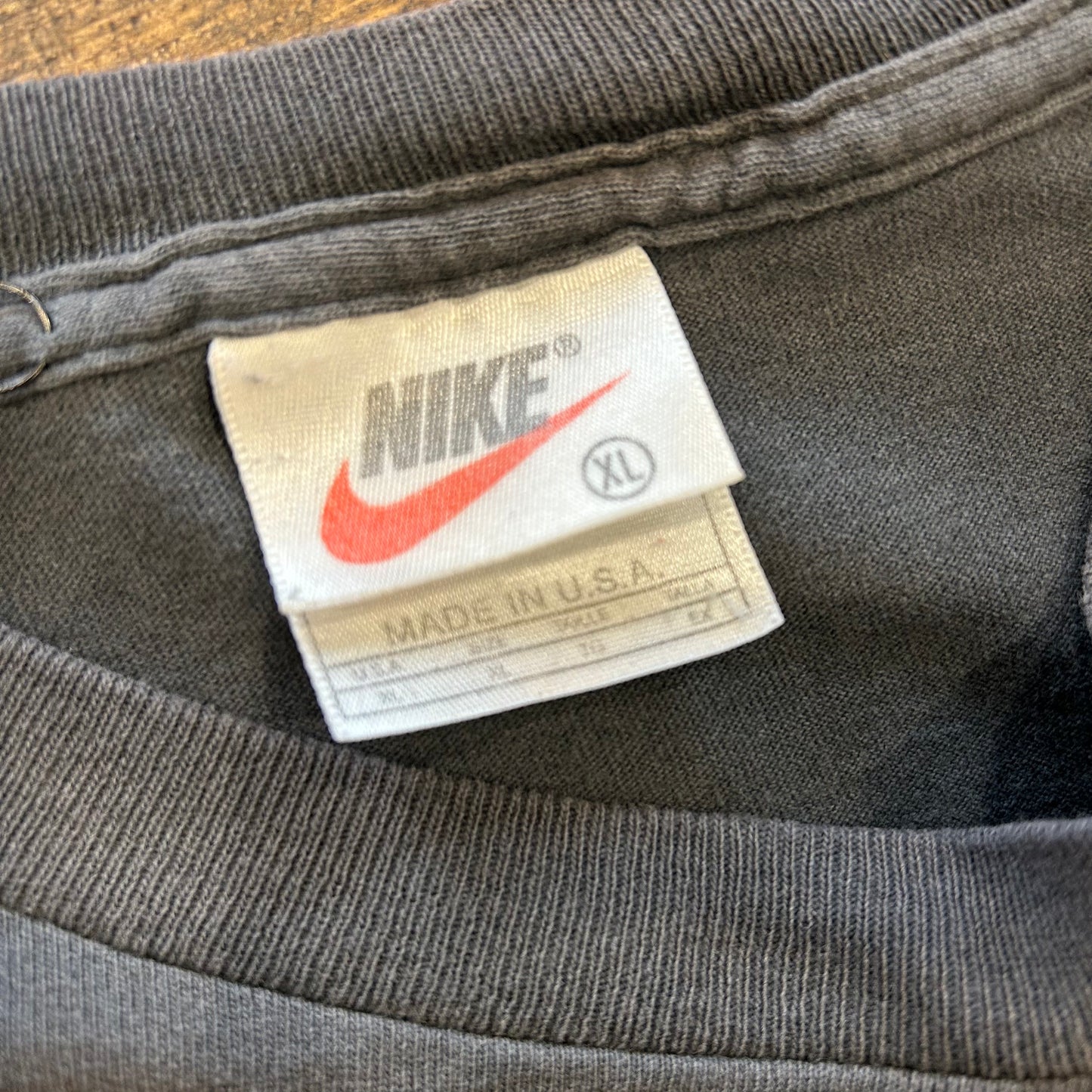 90's NIKE SWOOSH18 ナイキゴルフ Tシャツ フェード 黒(XL)/B2012T-SO